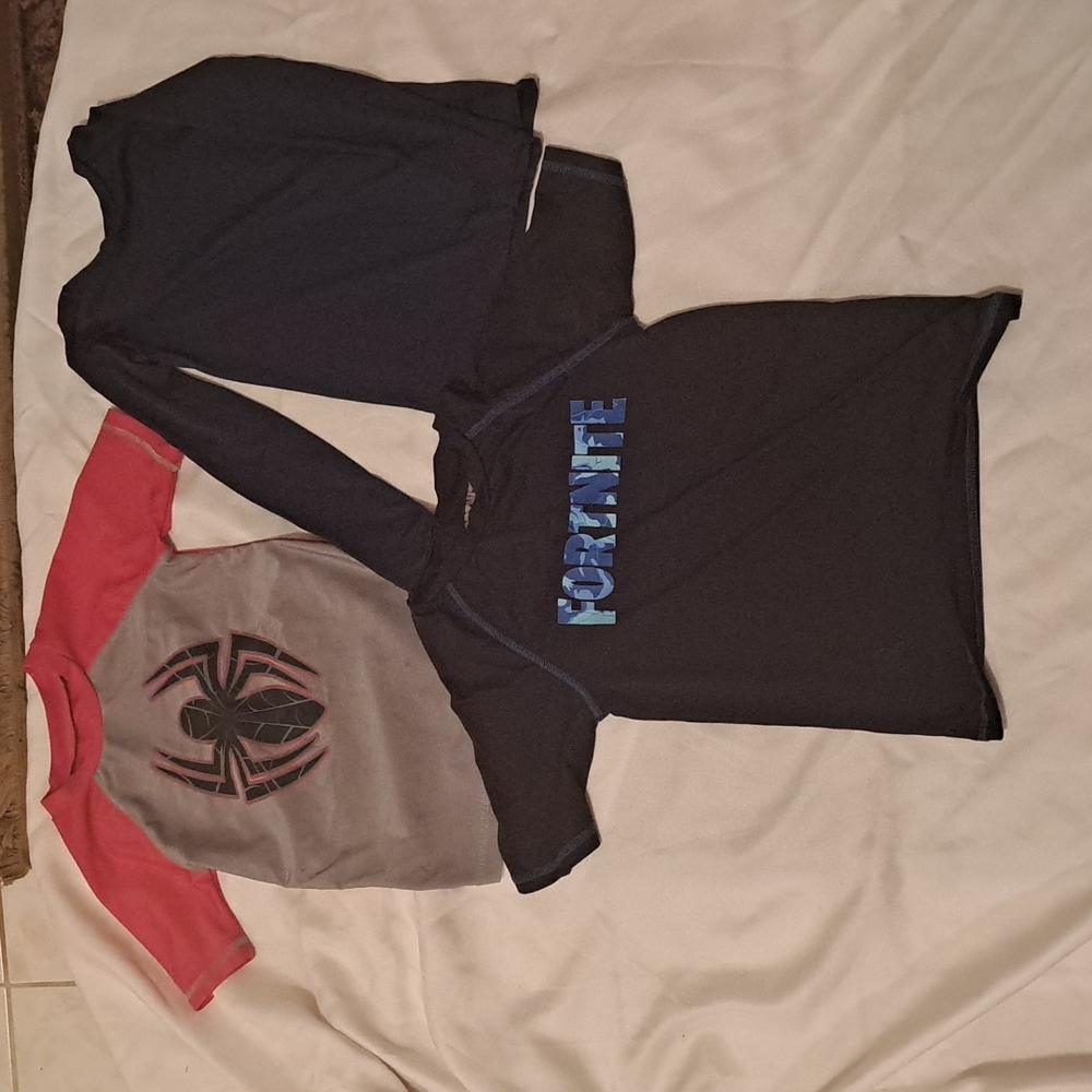 3 boys age 7 swim shirts